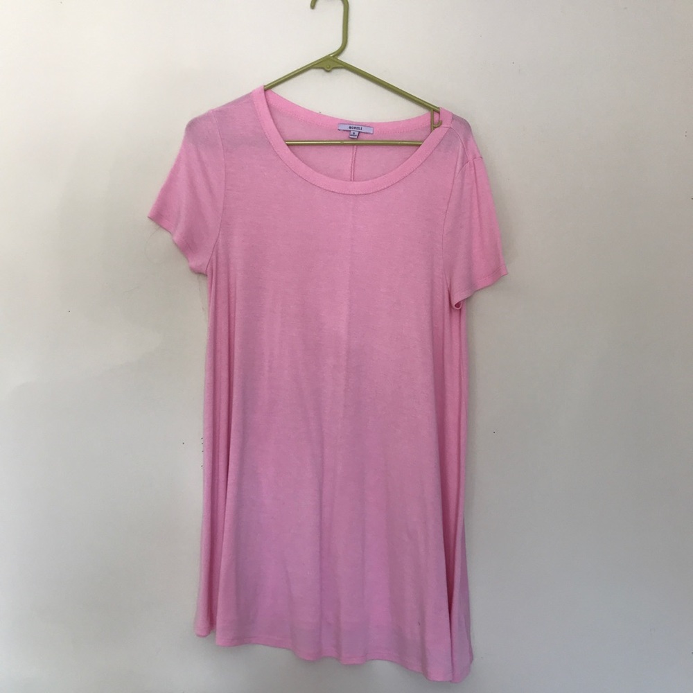 pink tee shirt dress